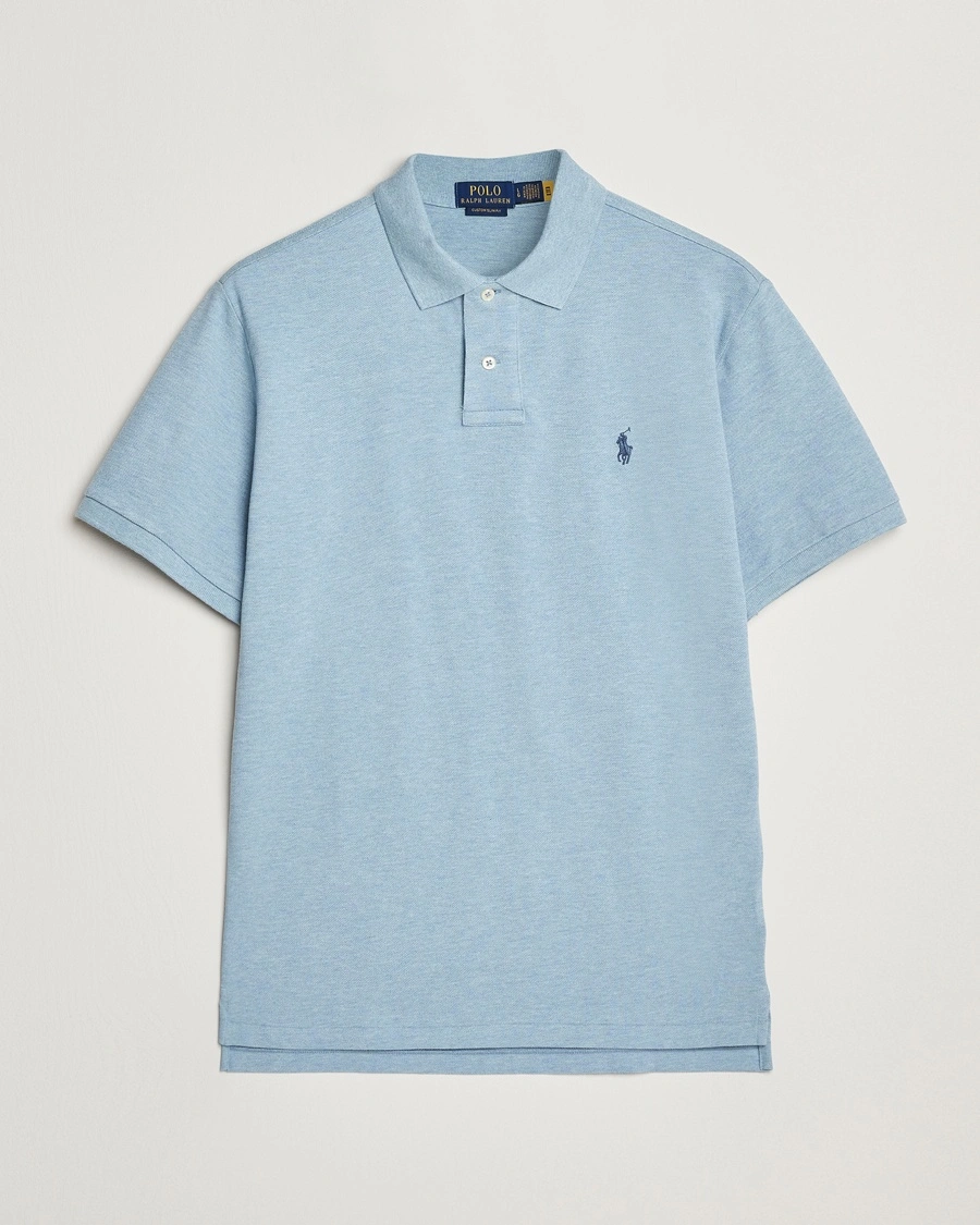 Herr | Pikéer | Polo Ralph Lauren | Custom Slim Fit Polo Modern Blue Heather