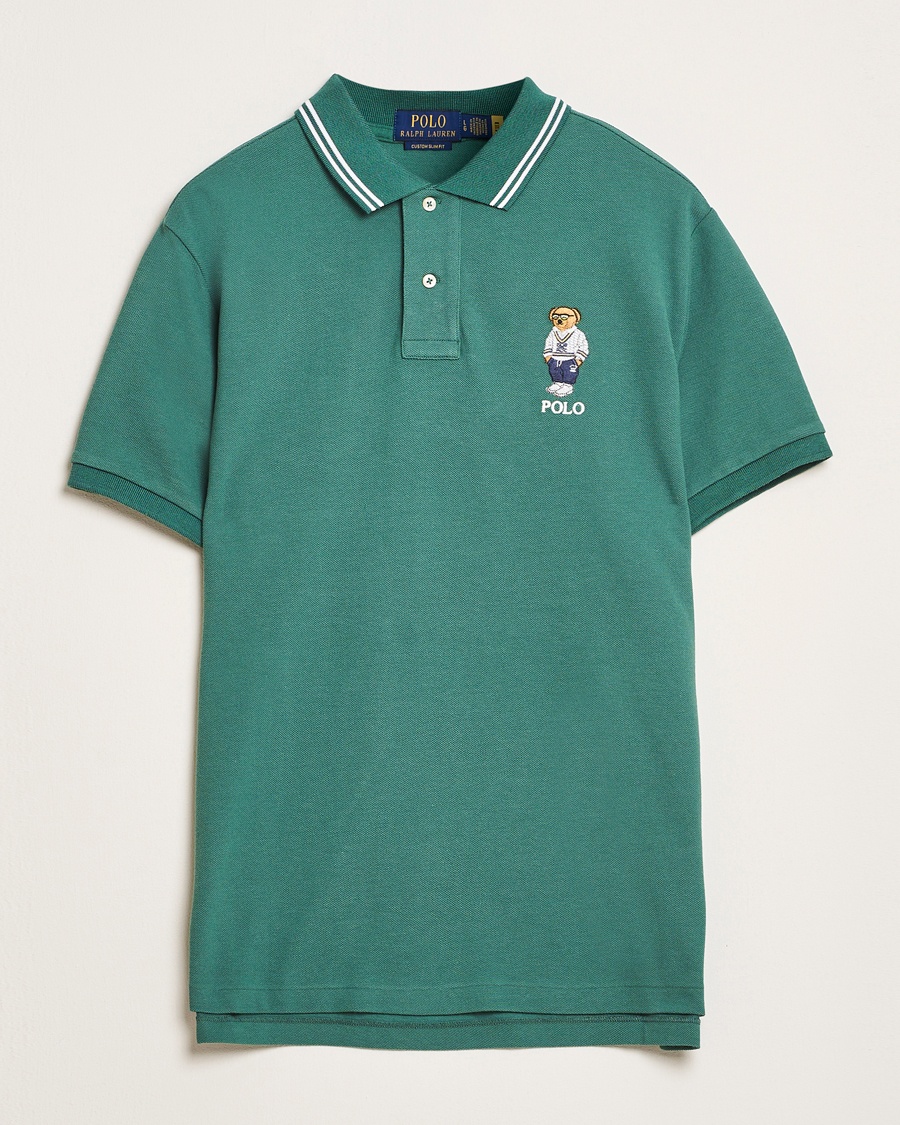 Herr | Pikéer | Polo Ralph Lauren | Custom Slim Fit Bear Polo Antique Green
