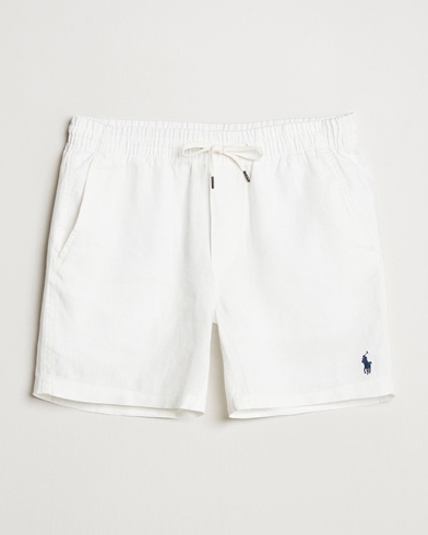 Herr | Shorts | Polo Ralph Lauren | Prepster Drawstring Linen Shorts Deckwash White