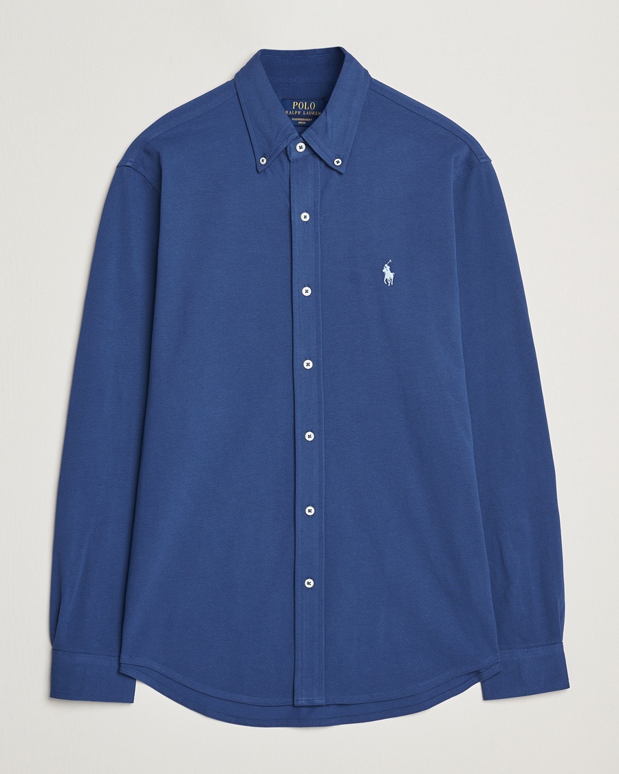 Herr | Casual | Polo Ralph Lauren | Featherweight Mesh Shirt Annapolis Blue