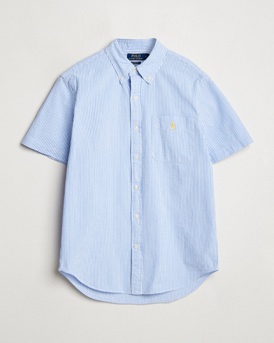 Herr | Skjortor | Polo Ralph Lauren | Seersucker Short Sleeve Striped Shirt Blue/White