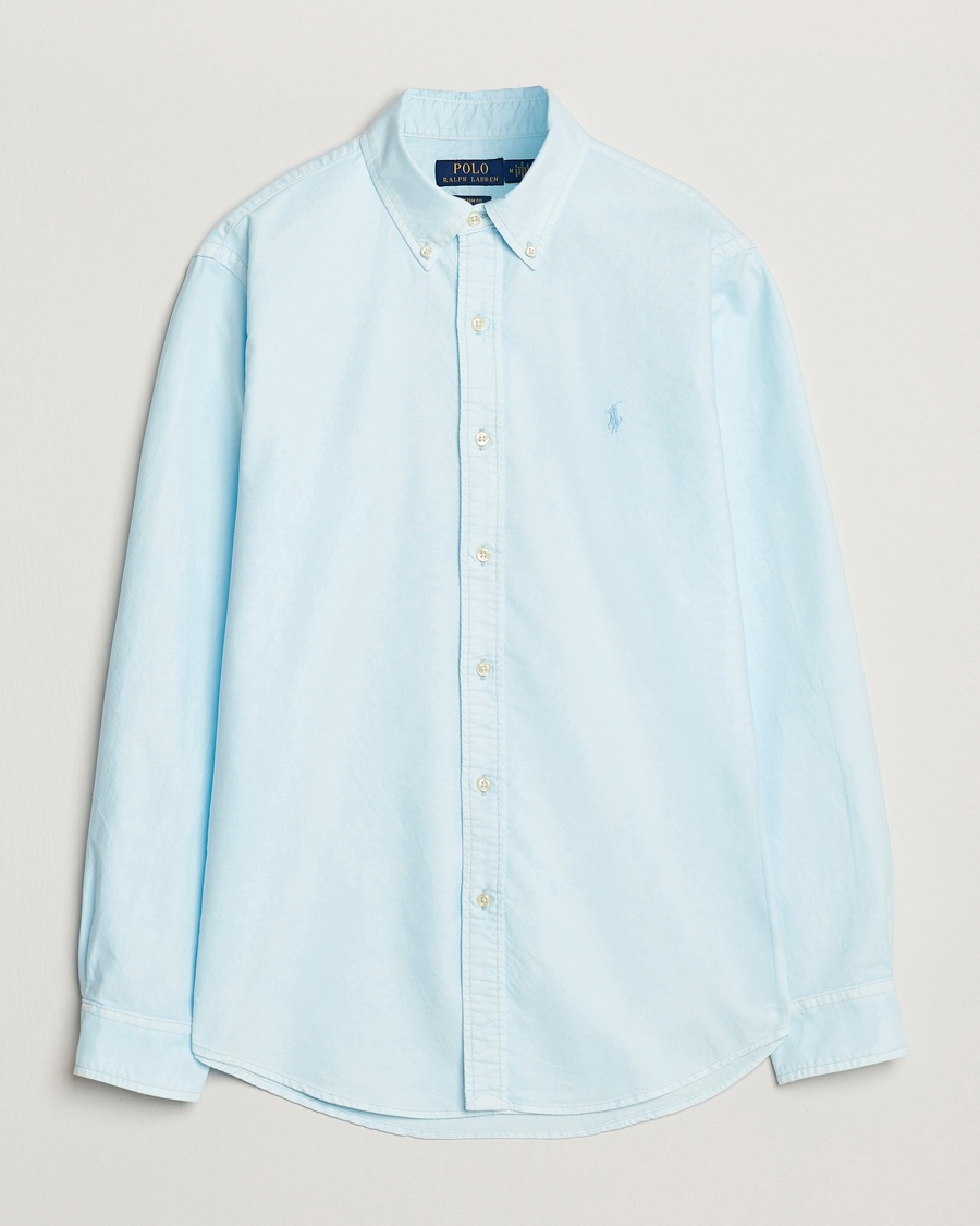 Herr | Skjortor | Polo Ralph Lauren | Custom Fit Dyed Oxford Shirt Sky