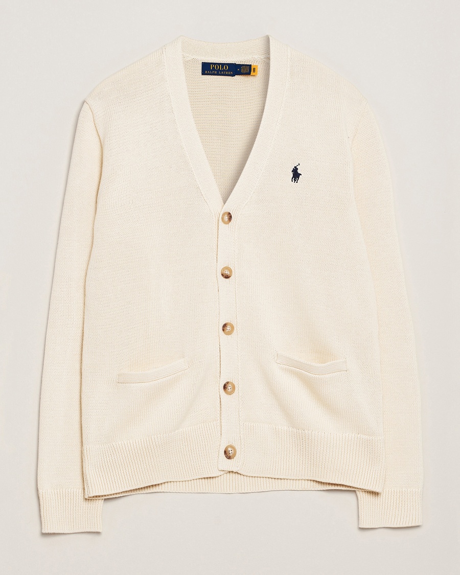 Herr | Tröjor | Polo Ralph Lauren | Cotton Cardigan Andover Cream