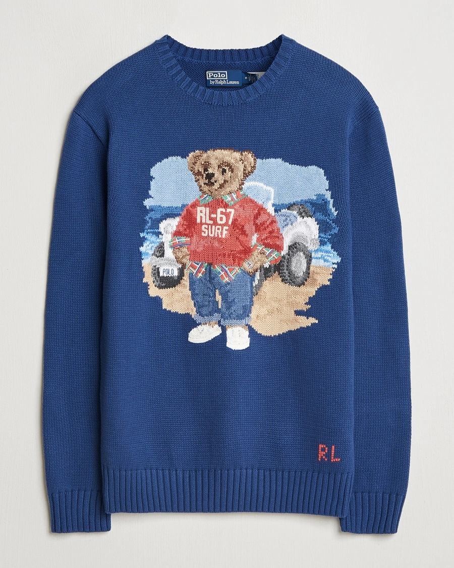 Herr | Tillfälligt säsongserbjudande | Polo Ralph Lauren | Bear Knitted Sweater Light Navy