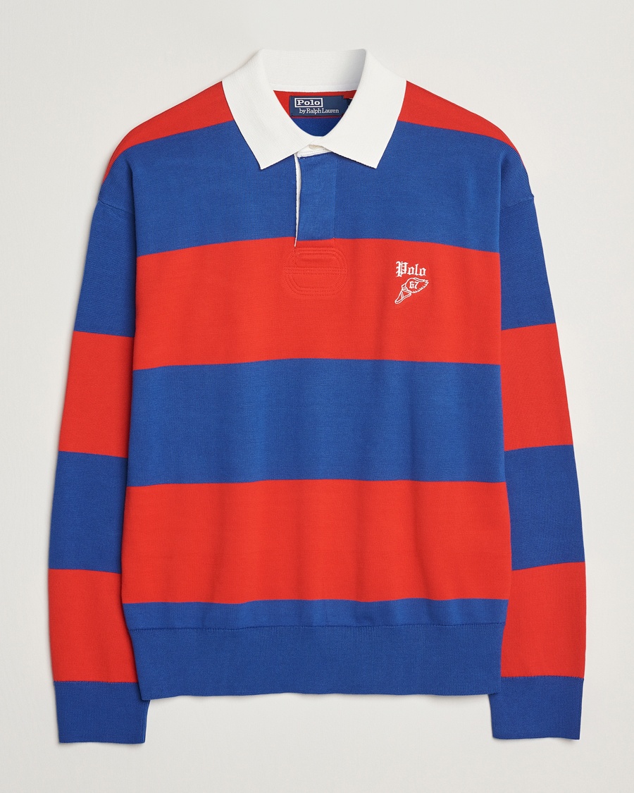 Herr | Rugbytröjor | Polo Ralph Lauren | Knitted Striped Rugby Blue/Red