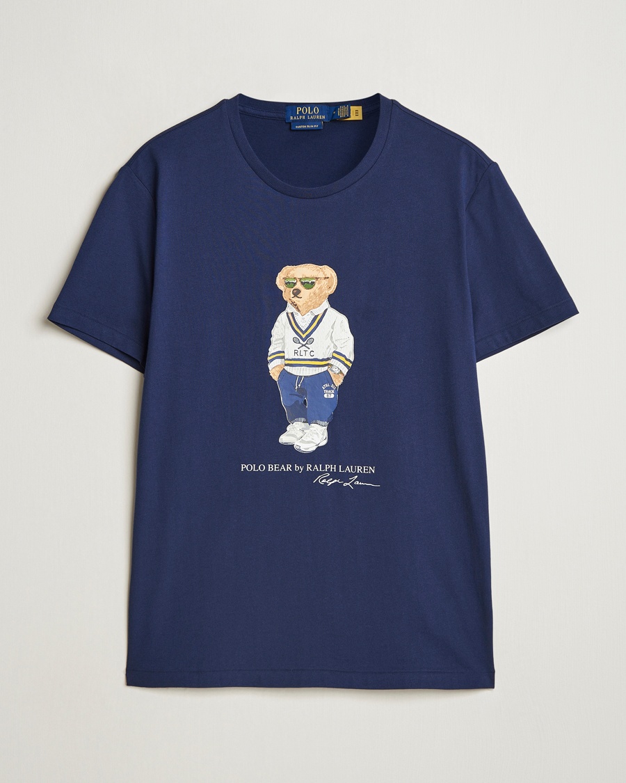 Herr | T-Shirts | Polo Ralph Lauren | Denim Bear Crew Neck T-Shirt Newport Navy