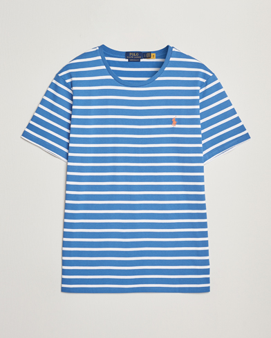 Herr | T-Shirts | Polo Ralph Lauren | Custom Slim Fit Striped T-Shirt Embayment Blue/White