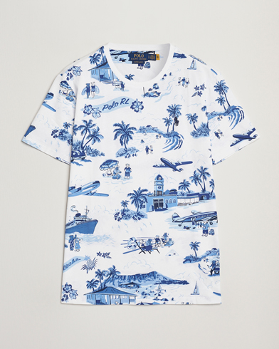 Herr | T-Shirts | Polo Ralph Lauren | Custom Slim Fit T-Shirt Holiday Bear White