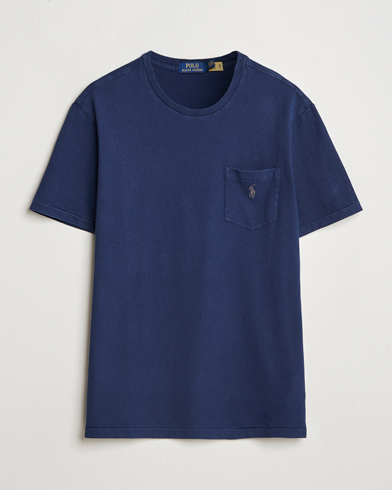 Herr | T-Shirts | Polo Ralph Lauren | Cotton Linen T-Shirt Newport Navy