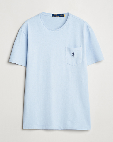 Herr | T-Shirts | Polo Ralph Lauren | Cotton Linen T-Shirt Office Blue