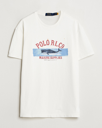 Herr | T-Shirts | Polo Ralph Lauren | Printed Crew Neck T-Shirt Deckwash White