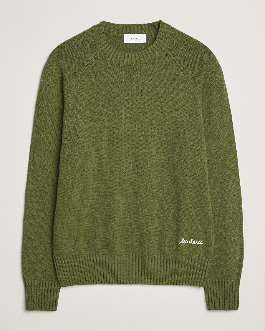 Herr | LES DEUX | LES DEUX | Brad Knitted Roundneck Chive Green