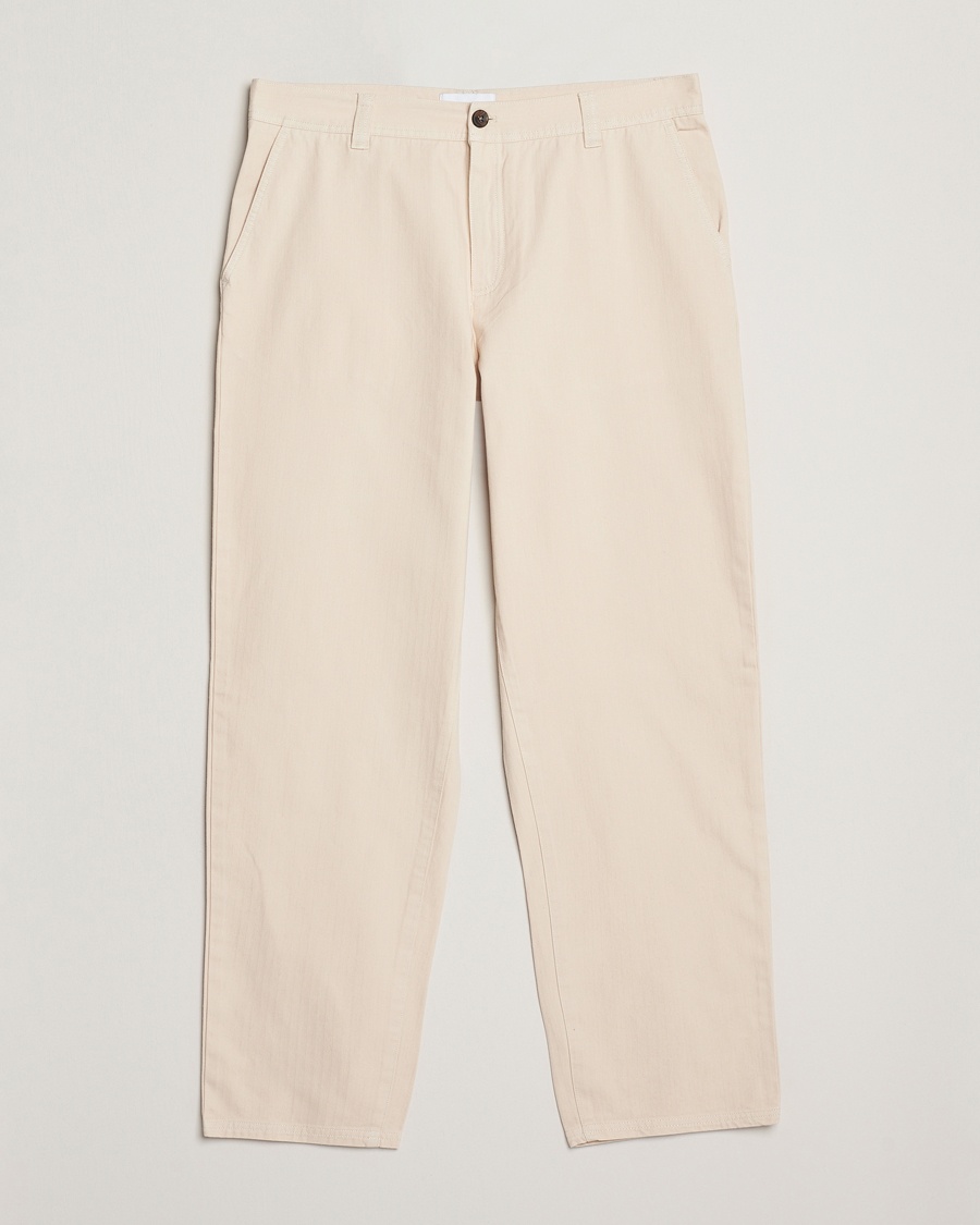 Herr | LES DEUX | LES DEUX | Cody Cotton Herringbone Pants Ivory