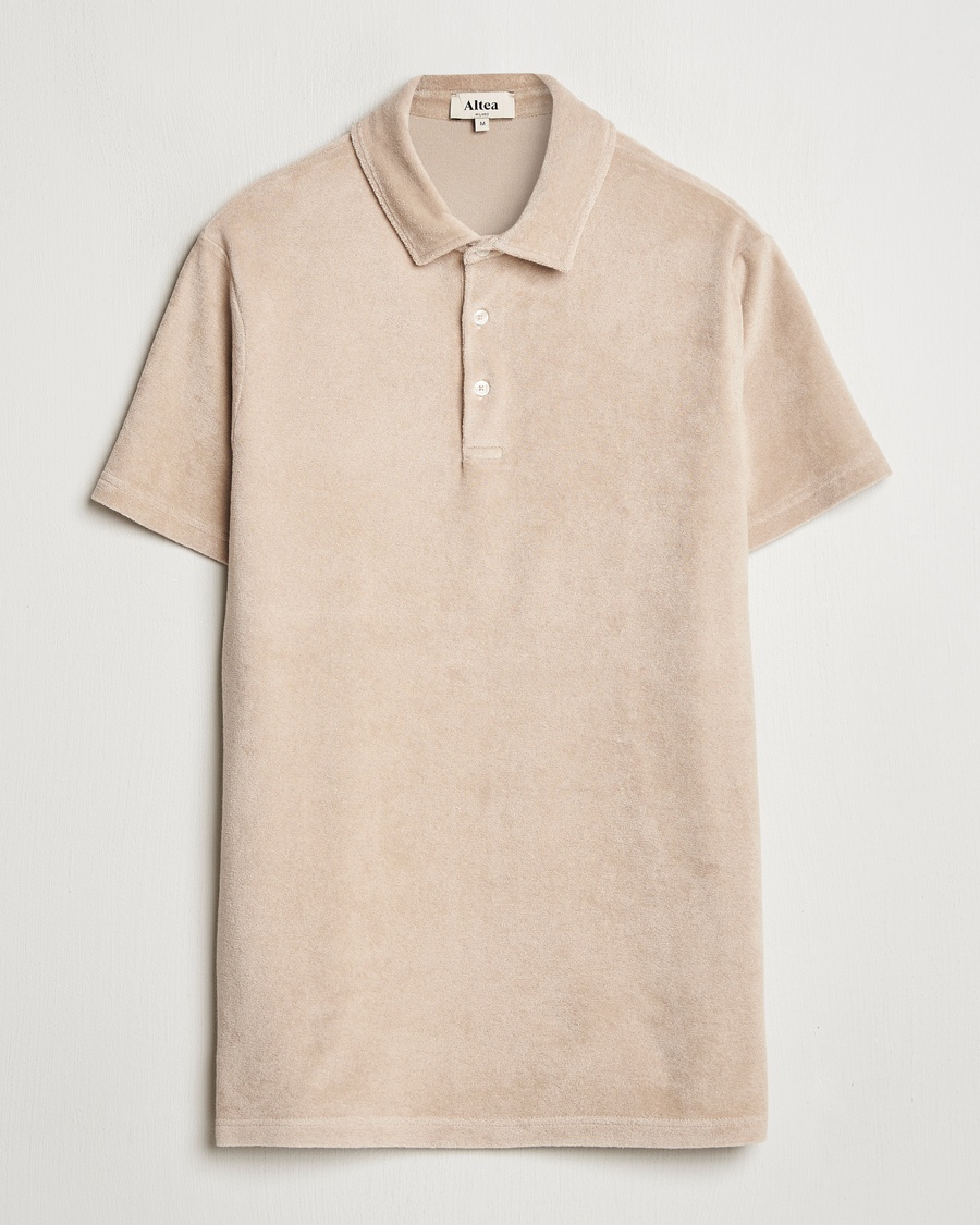 Herr | Kortärmade pikéer | Altea | Terry Cotton Polo Beige
