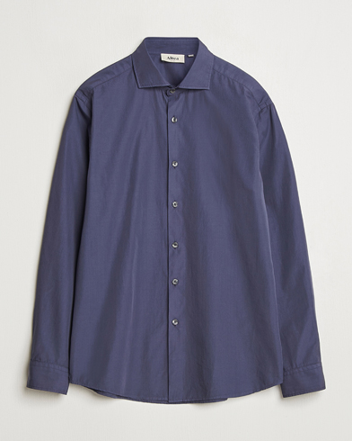 Herr | Lojalitetserbjudande | Altea | Washed Poplin Sport Shirt Dark Blue