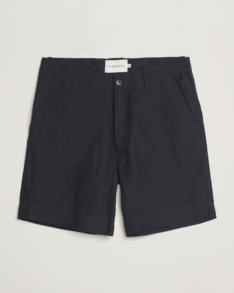 Herr | Shorts | Peregrine | Grange Linen Shorts Navy