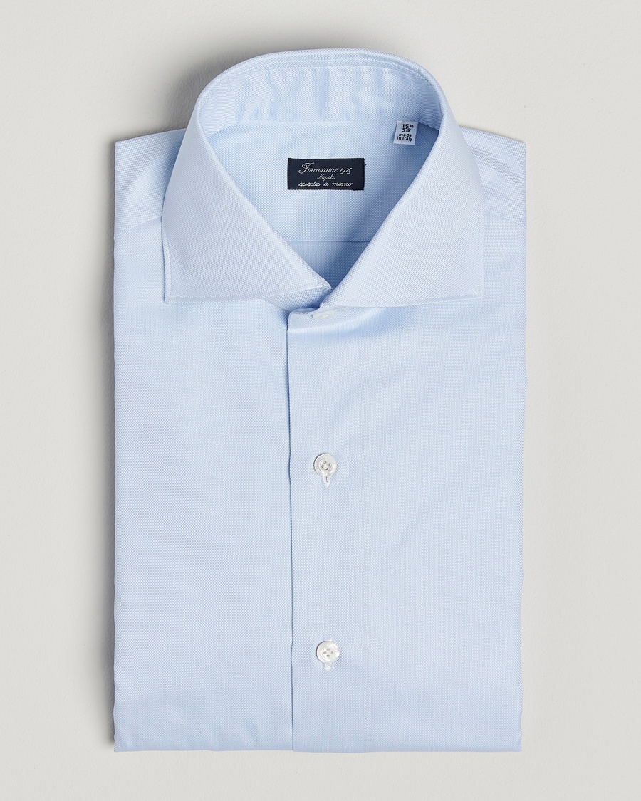 Herr | Businesskjortor | Finamore Napoli | Milano Slim Royal Oxford Dress Shirt Light Blue