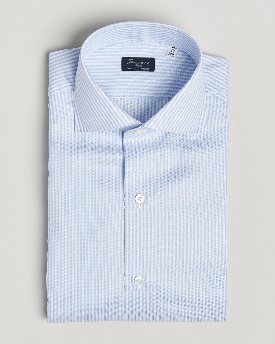 Herr | | Finamore Napoli | Milano Slim Royal Oxford Dress Shirt Blue Stripe