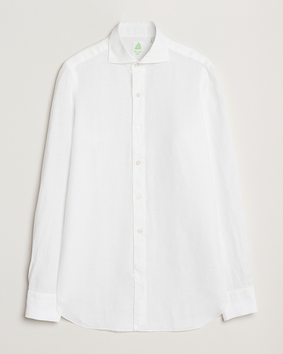 Finamore Napoli Gaeta Linen Shirt White – Vit