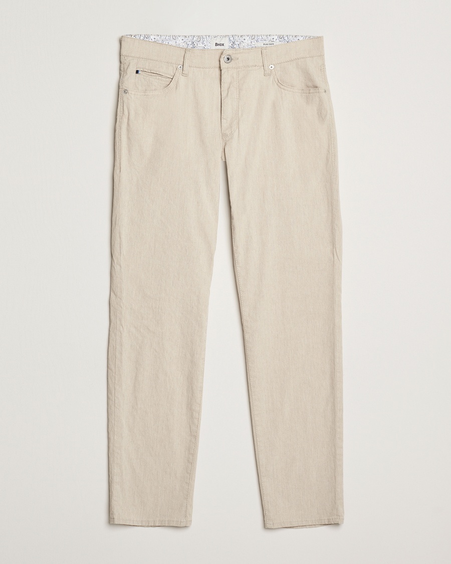 Herr | Lojalitetserbjudande | Brax | Cadiz Linen-Flex 5-Pocket Pants Beach