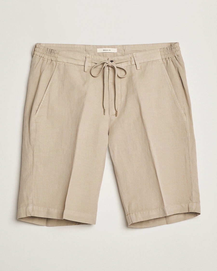 Herr | Linneshorts | Briglia 1949 | Linen/Cotton Drawstring Shorts Beige