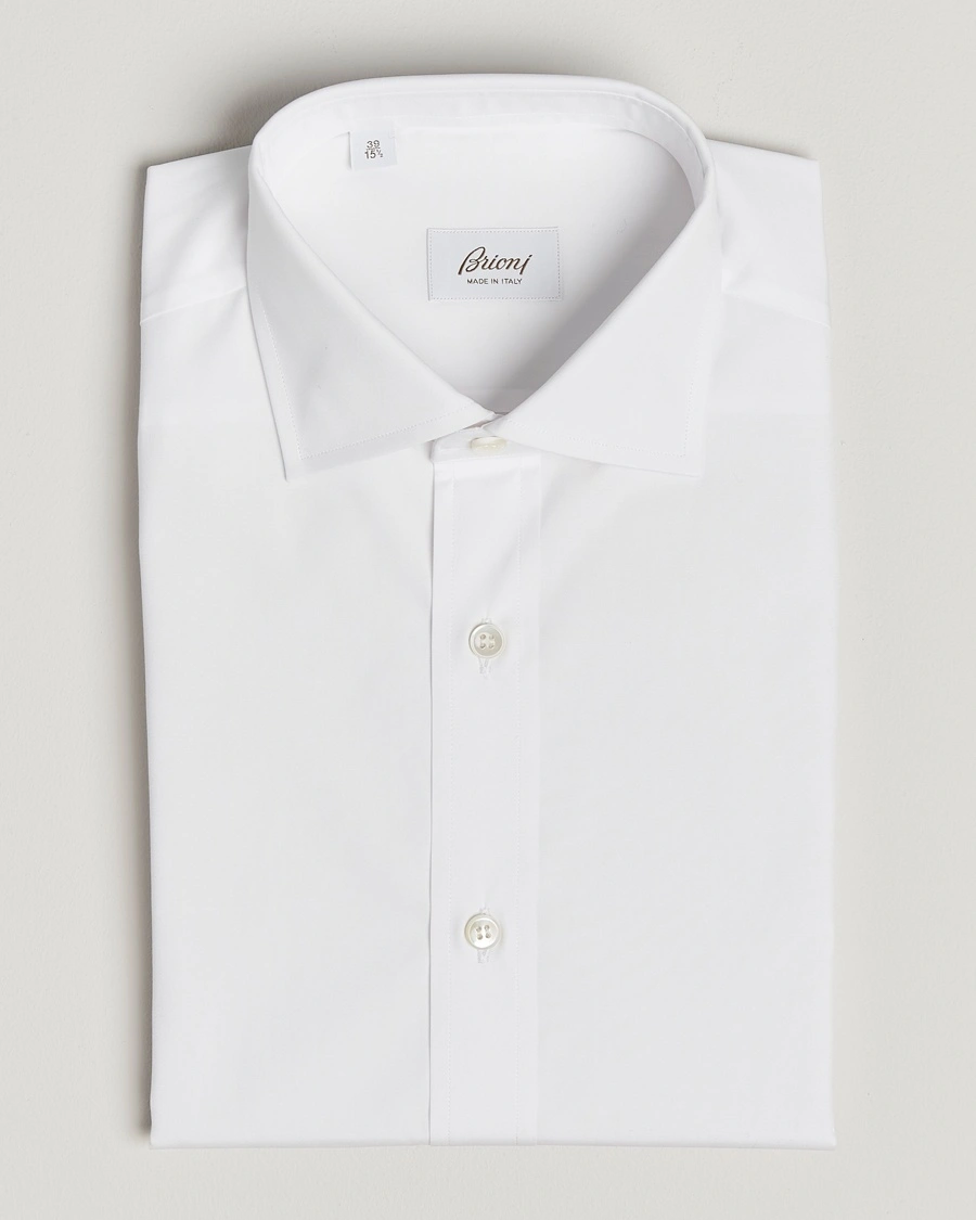 Brioni Slim Fit Dress Shirt White – Vit