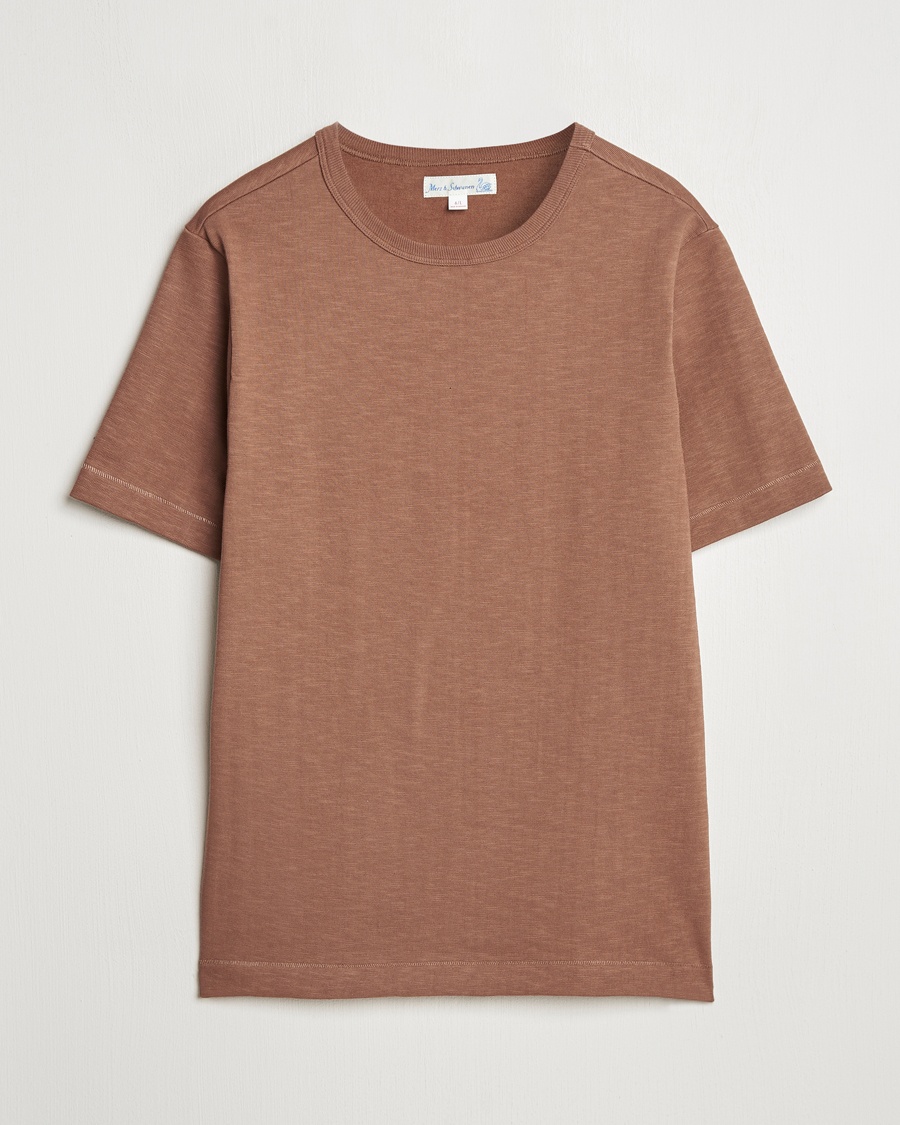 Herr | | Merz b. Schwanen | Relaxed Loopwheeled Heavy T-Shirt Nut