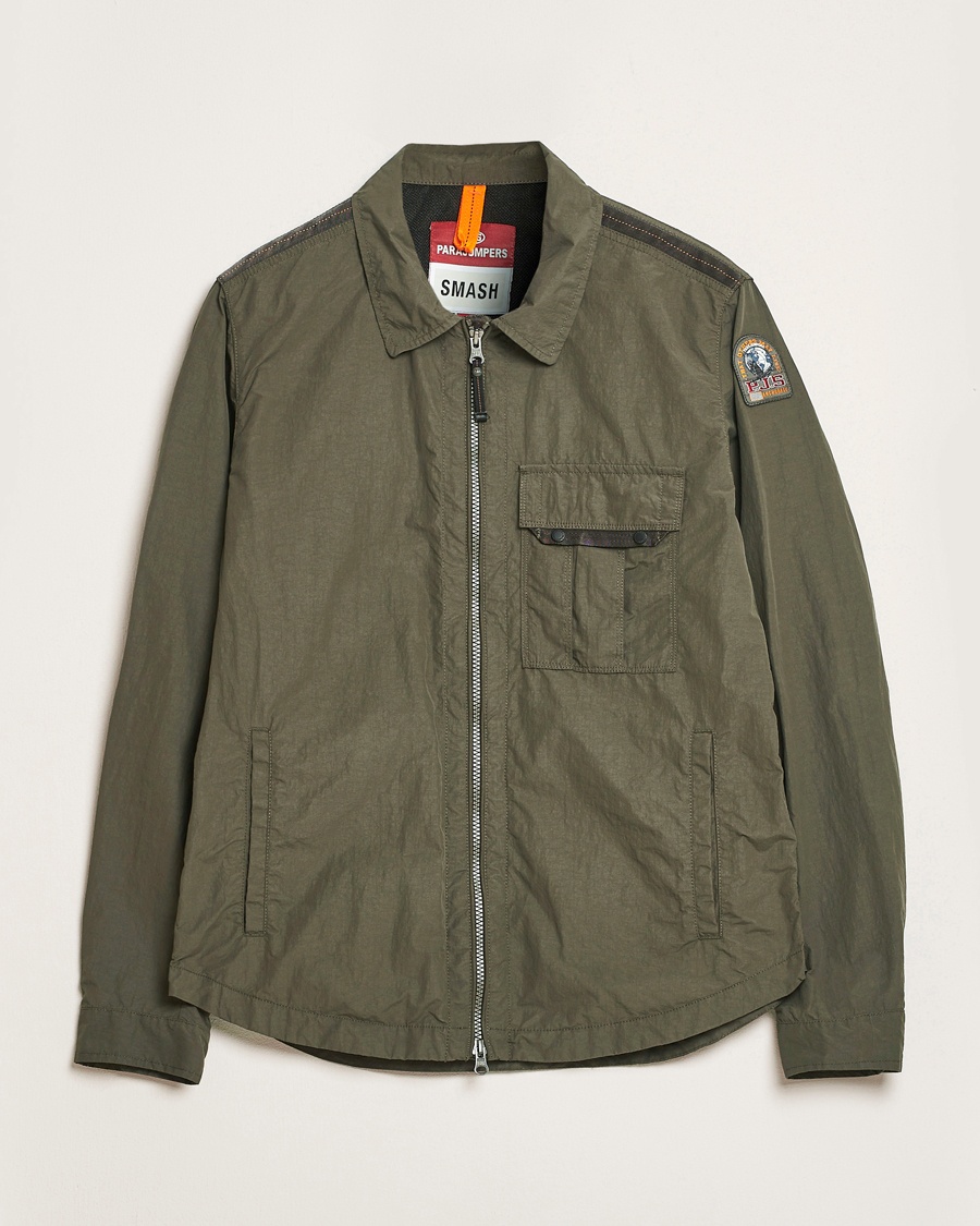 Herr | Overshirts | Parajumpers | Rayner Peached Poplin Shirt Jacket Kombu Green