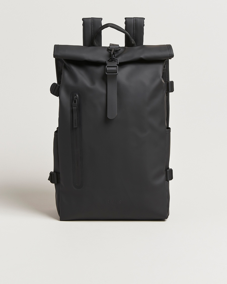Herr | | RAINS | Rolltop Large Rucksack Black