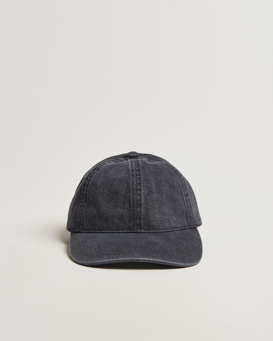 Varsity Headwear Washed Denim Baseball Cap Black – Svart
