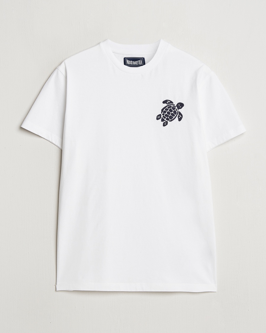 Herr | T-Shirts | Vilebrequin | Turtle Embroidery Crew Neck T-Shirt Blanc