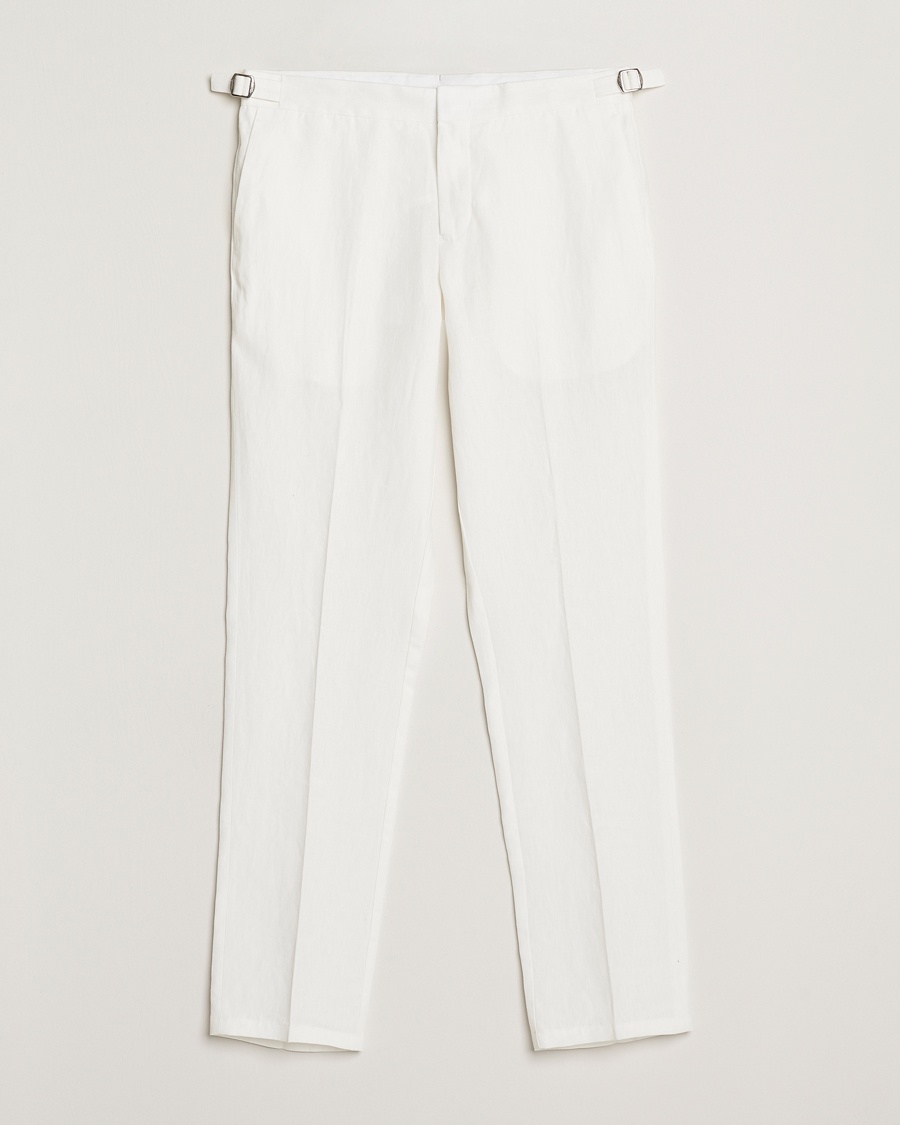 Orlebar Brown Griffon Italian Linen Trousers White Sand – Vit