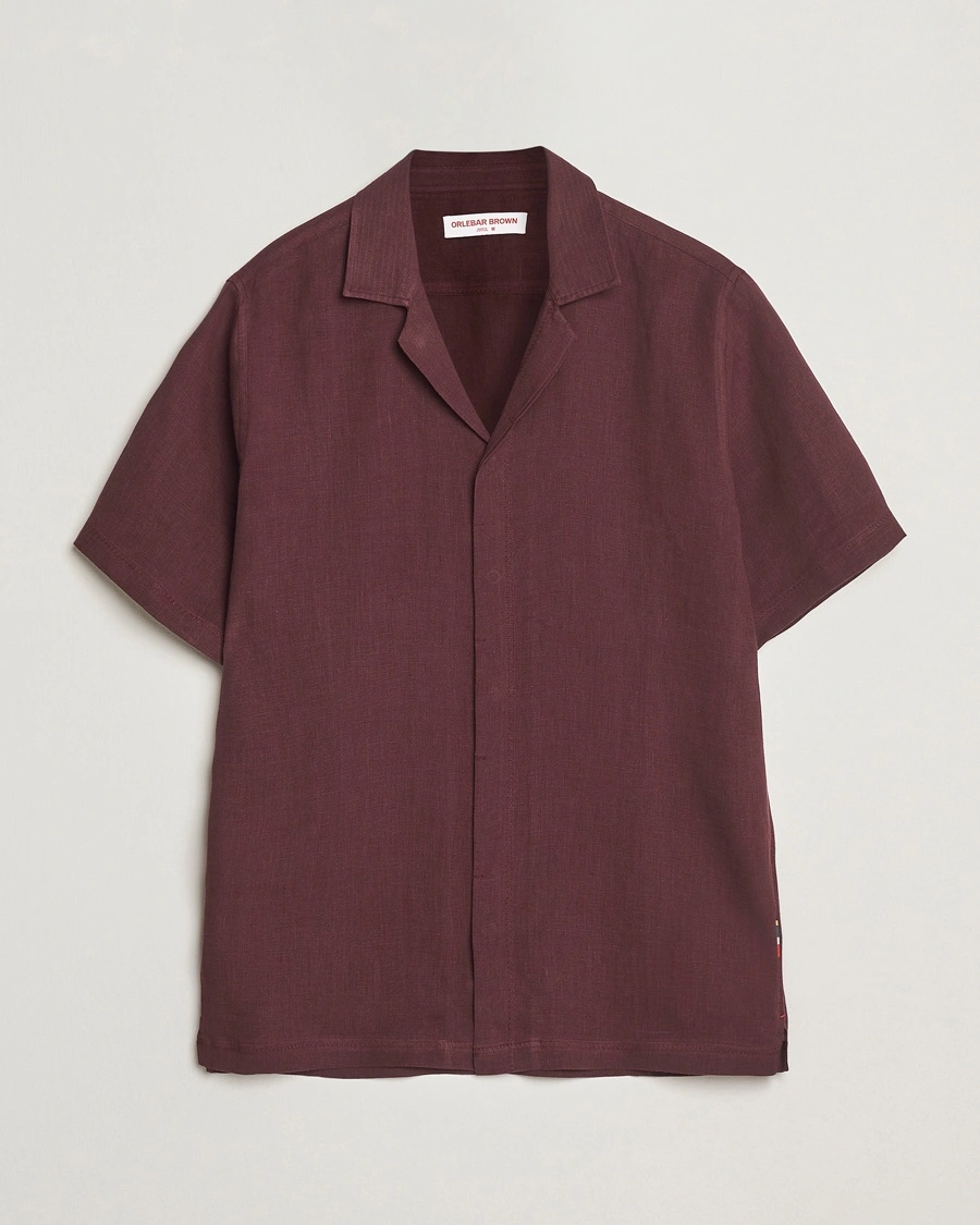  Maitan II Short Sleeve Linen Shirt Damson