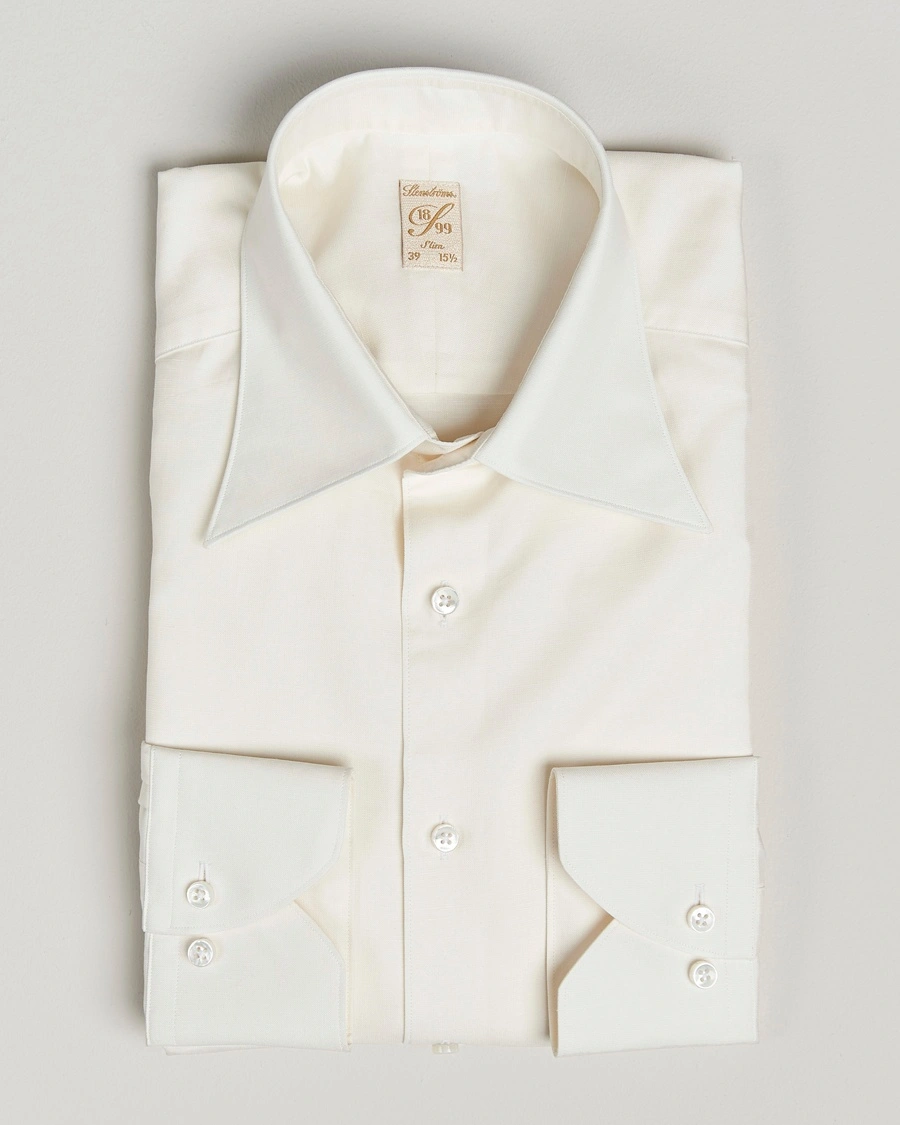 Herr | Lojalitetserbjudande | Stenströms | 1899 Slimline Cotton/Linen/Silk Shirt White