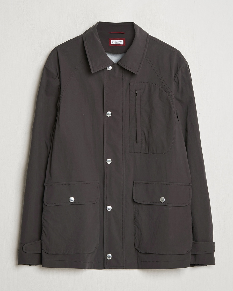 Herr | Field jackets | Brunello Cucinelli | Peach Cotton Field Jacket Dark Brown