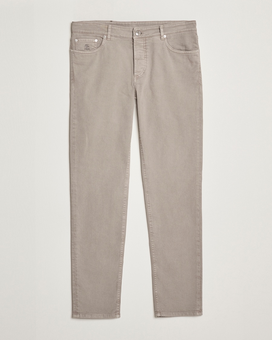 Herr | | Brunello Cucinelli | Slim Fit Bull Denim Pants Grey