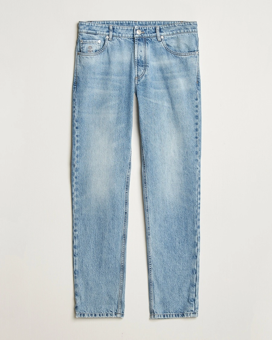 Herr | Tapered fit | Brunello Cucinelli | Traditional Fit Jeans Light Denim