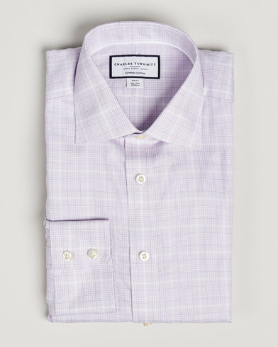 Herr | Charles Tyrwhitt | Charles Tyrwhitt | Egyptian Cotton Pow Check Shirt Lavender