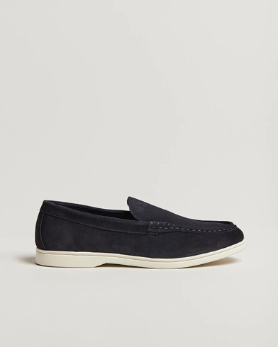 Charles Tyrwhitt Suede Slip On Loafers Navy – Blå