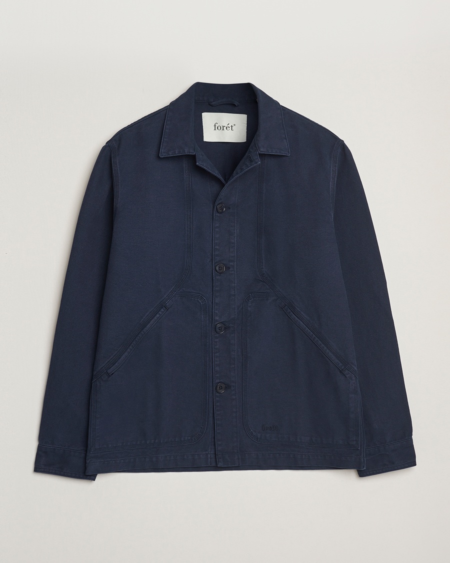 Herr | | Forét | Berry Canvas Overshirt Navy