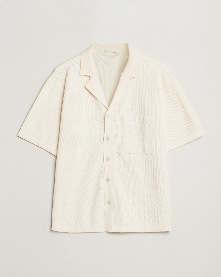 Herr | Kortärmade skjortor | KnowledgeCotton Apparel | Knitted Short Sleeve Shirt Eggret