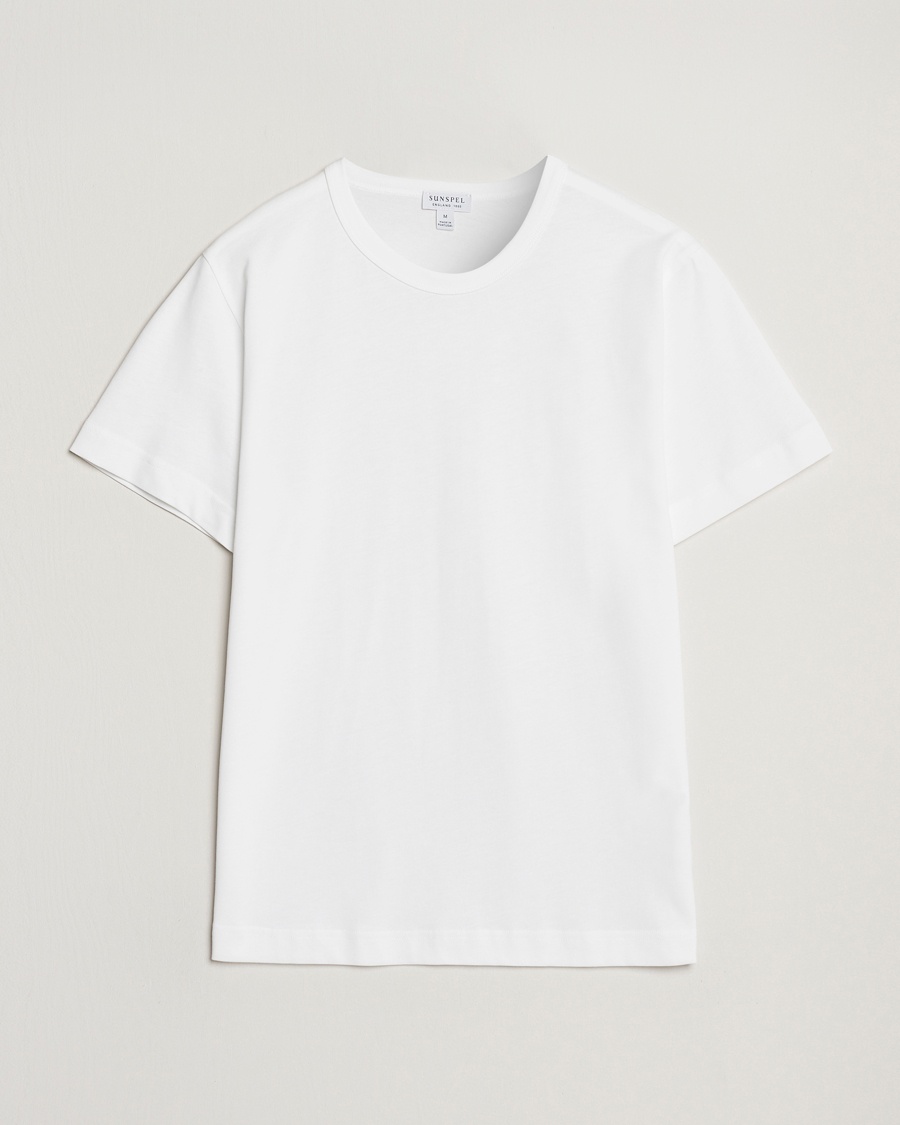 Sunspel Single Jersey Supima Cotton T-Shirt White – Vit