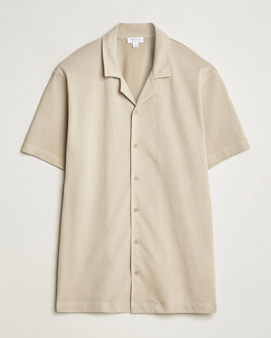 Herr | Kortärmade skjortor | Sunspel | Riviera Resort Shirt Ash Grey