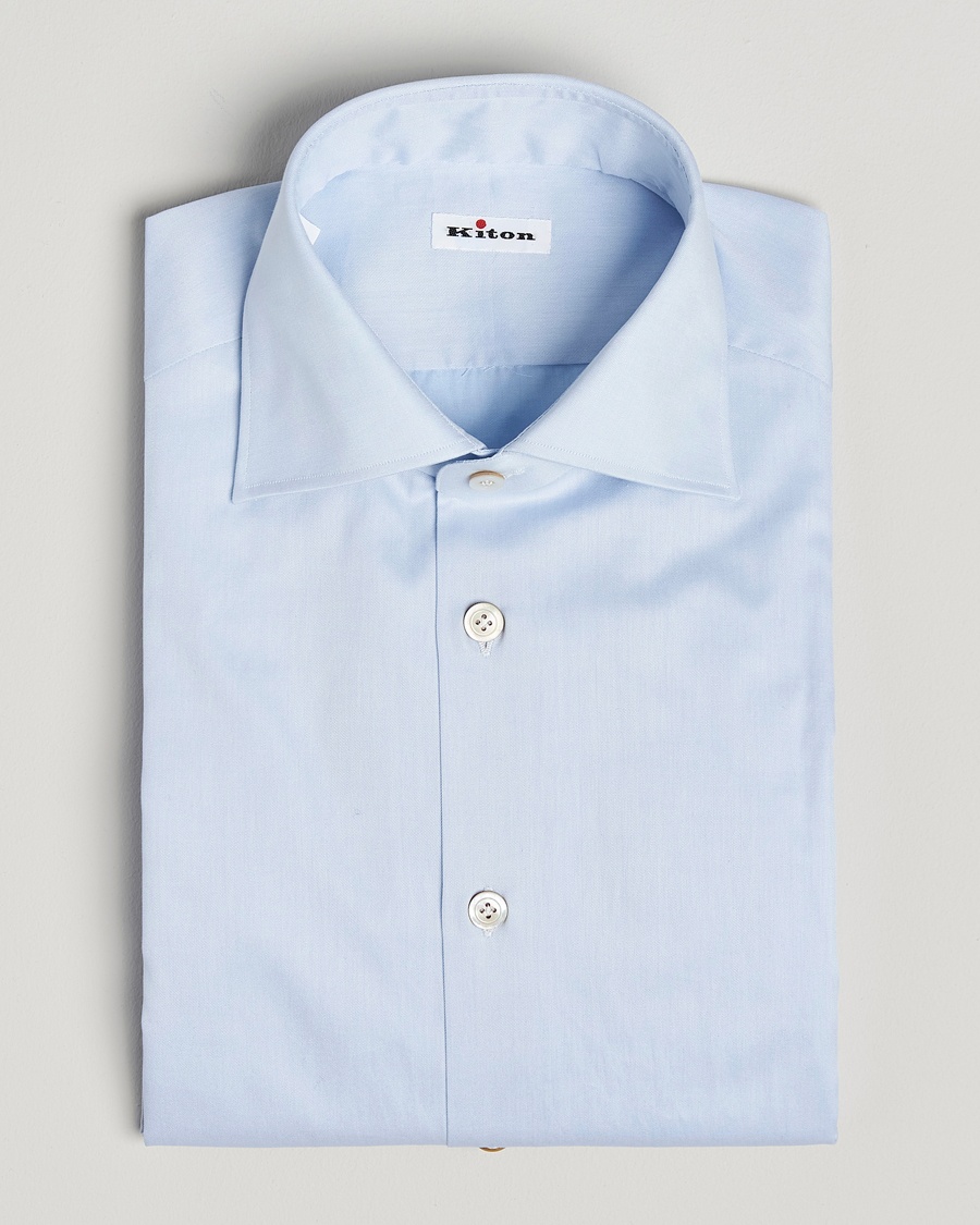 Herr | | Kiton | Slim Fit Dress Shirt Light Blue