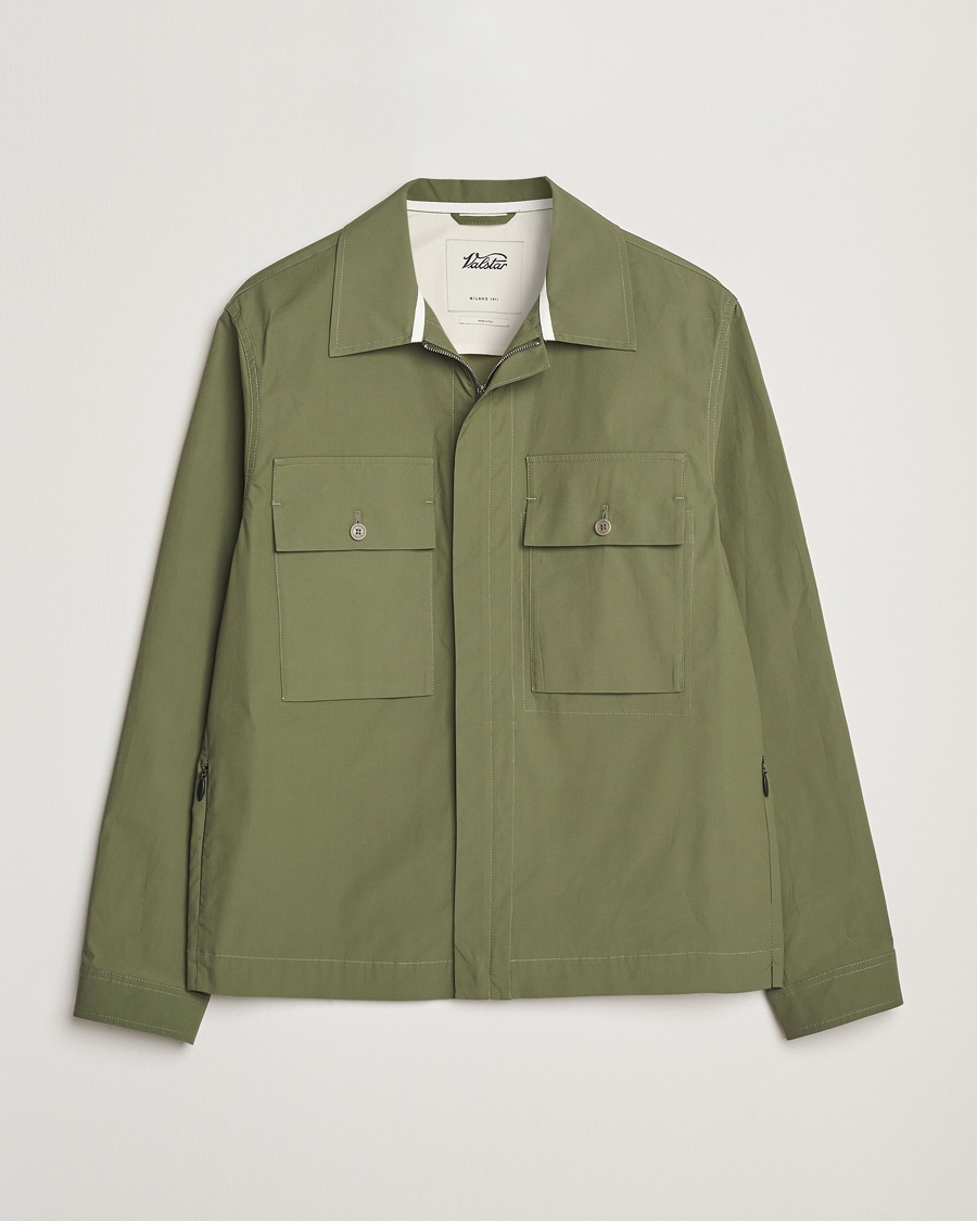 Herr | Dressade jackor | Valstar | Cotton Poplin Shirt Jacket Green