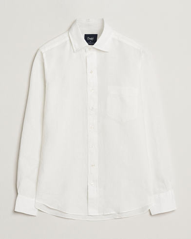 Herr | | Drake's | Linen Summer Shirt Ecru