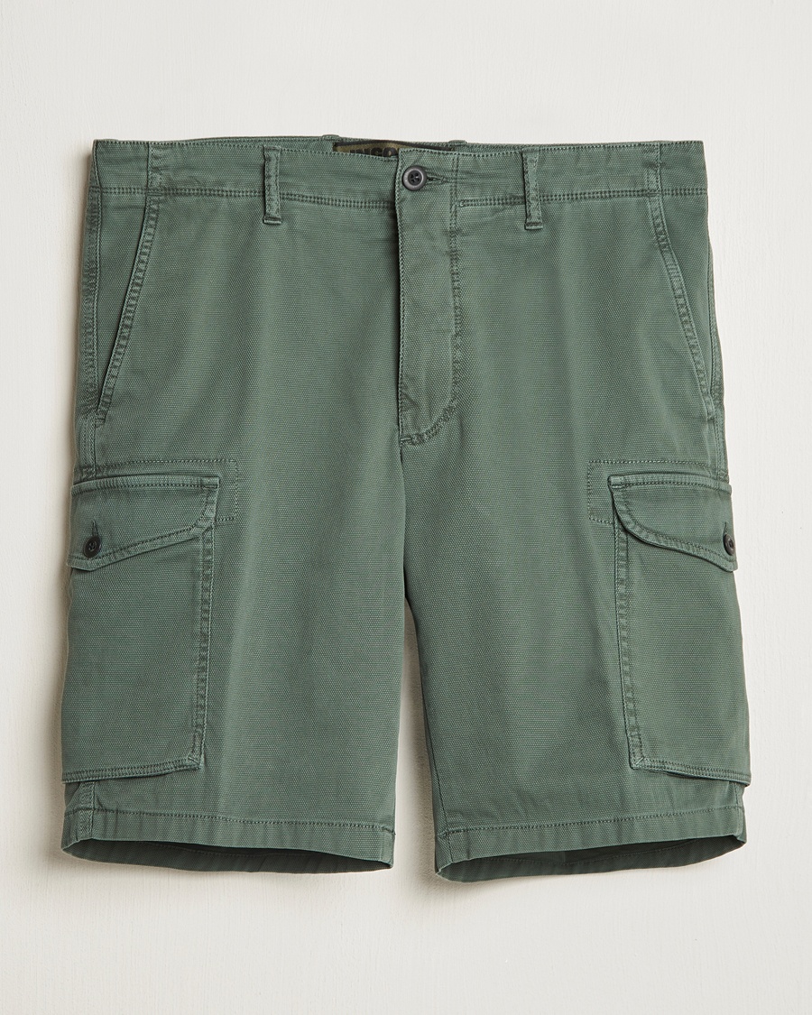 Herr | Slowear | Incotex | Cotton Cargo Shorts Bottle Green