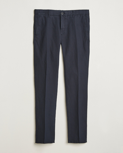 Herr | Slowear | Incotex | Slim Fit Basket Weave Cotton Slacks Navy