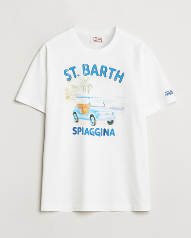 Herr | Kortärmade t-shirts | MC2 Saint Barth | Printed Cotton T-Shirt Spiaggina