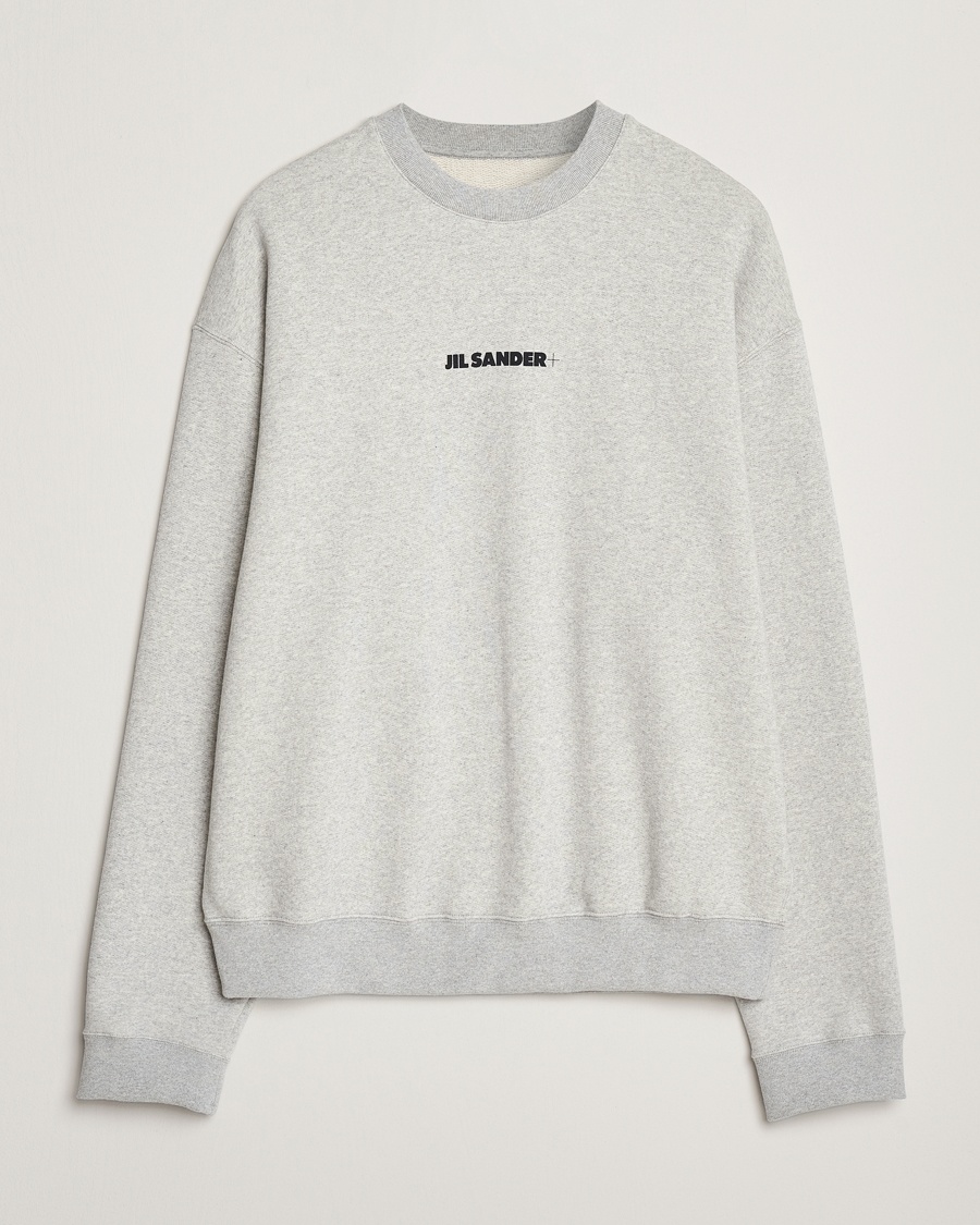 Herr | Grå Sweatshirts | Jil Sander | Small Logo Sweatshirt Light Grey Melange